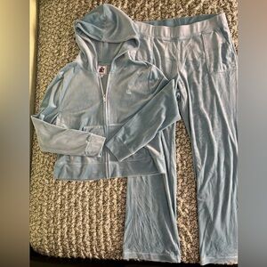 Juicy Couture Sky Blue Velour Set